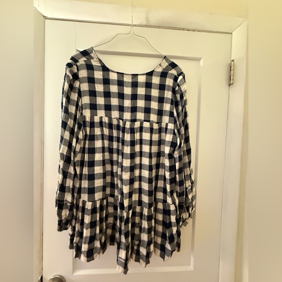 American Eagle Gingham Peplum Blouse – Size XL - Picture 5 of 6